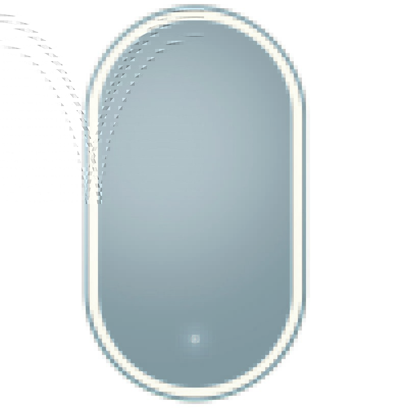 ARPELLA LEDOVM2442 GRACE 24 X 42 INCH OVAL FRAMELESS LED MIRROR WITH MEMORY DIMMER AND DEFOGGER