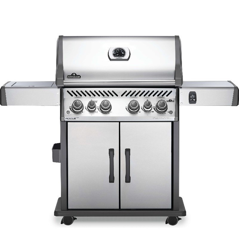 NAPOLEON RSE525RSIBSS-1 ROGUE SE 525 60 1/2 INCH FREE-STANDING GAS GRILL WITH INFRARED SIDE AND REAR BURNERS