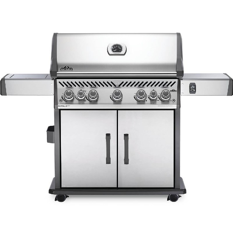 NAPOLEON RSE625RSIBSS-1 ROGUE SE 625 66 INCH FREE-STANDING GAS GRILL WITH INFRARED SIDE AND REAR BURNERS