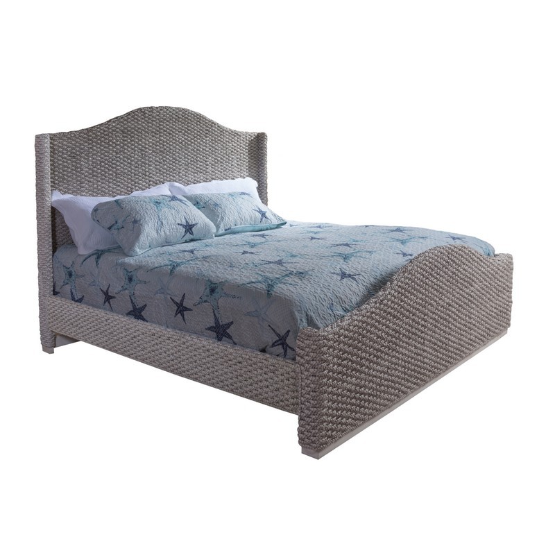PANAMA JACK 126-210C DRIFTWOOD 65 INCH QUEEN BRAIDED SHELTERED WOVEN BED - GREY