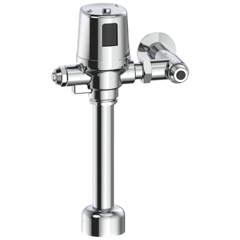 DELTA 81T201BTA-48-MMO COMMERCIAL 1 1/2 INCH TOP SPUD BATTERY FLUSH VALVE WATER CLOSET WITH H2OPTICS, 1.27 GPF -CHROME