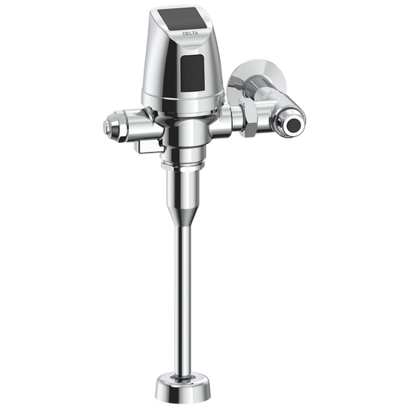 DELTA 81T231SP-05-MMO COMMERCIAL OR TECK 3/4 INCH TOP SPUD ELECTRONIC FLUSH VALVE, 0.125 GPF - POLISHED CHROME