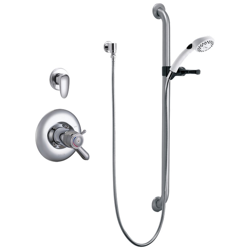 DELTA T17TH305-25 COMMERCIAL TEMPASSURE 17T SERIES 2.5 GPM DUAL FUNCTION THERMOSTATIC HAND SHOWER TRIM PACKAGE WITH INTEGRATED VOLUME CONTROL - CHROME