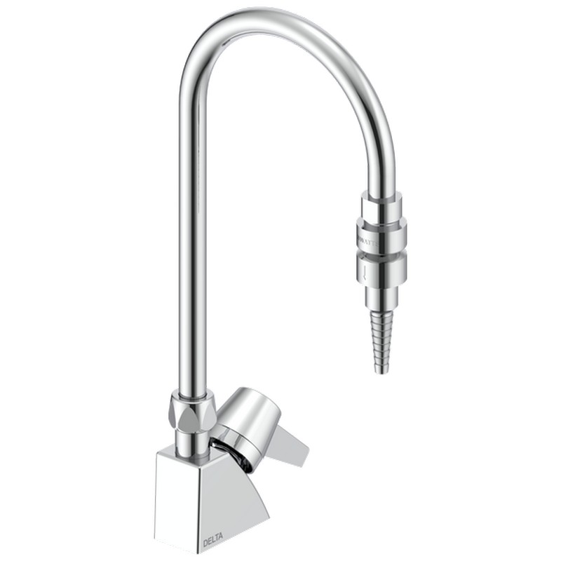 DELTA W6600-9-C COMMERCIAL 14 3/4 INCH ONE HOLE AND SINGLE HOLE LABORATORY FAUCET WITH ONE LEVER BLADE HANDLE - CHROME