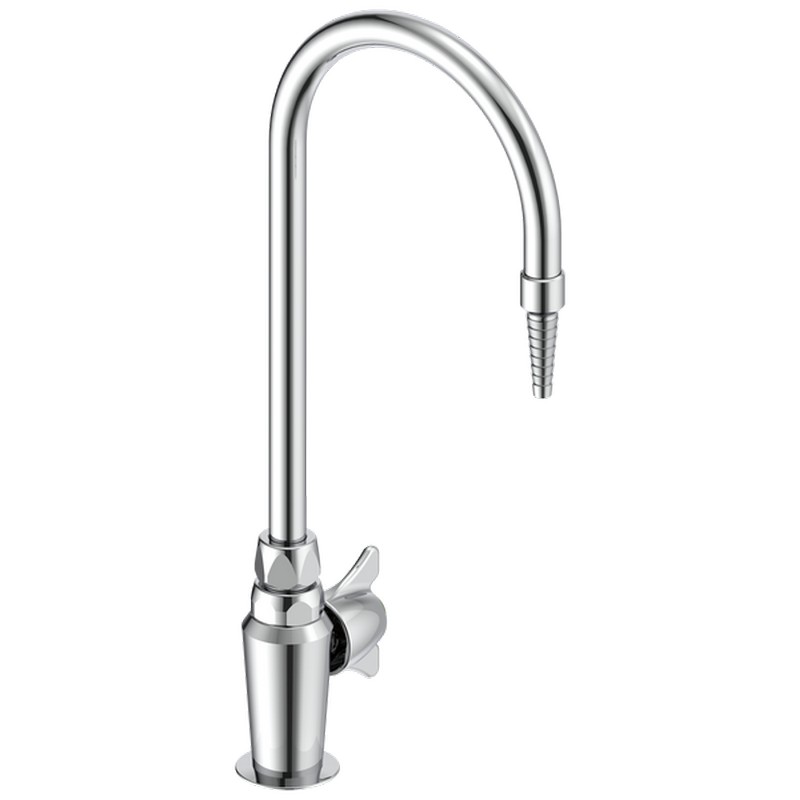 DELTA W6601 COMMERCIAL 15 7/8 INCH ONE HOLE AND SINGLE HANDLE SINGLE HOLE MOUNT LABORATORY FAUCET WITH COLD WATER INDEX TWO LEVER BLADE HANDLE