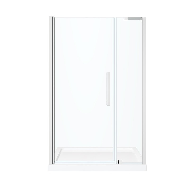 OVE DECORS PA065020 ENDLESS PASADENA 48 INCH ALCOVE FRAMELESS PIVOT SHOWER DOOR WITH BASE