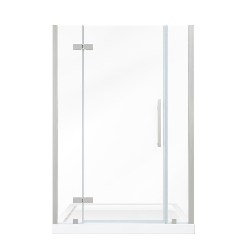 OVE DECORS TA133070 ENDLESS TAMPA 48 INCH ALCOVE FRAMELESS HINGE SHOWER DOOR WITH BASE