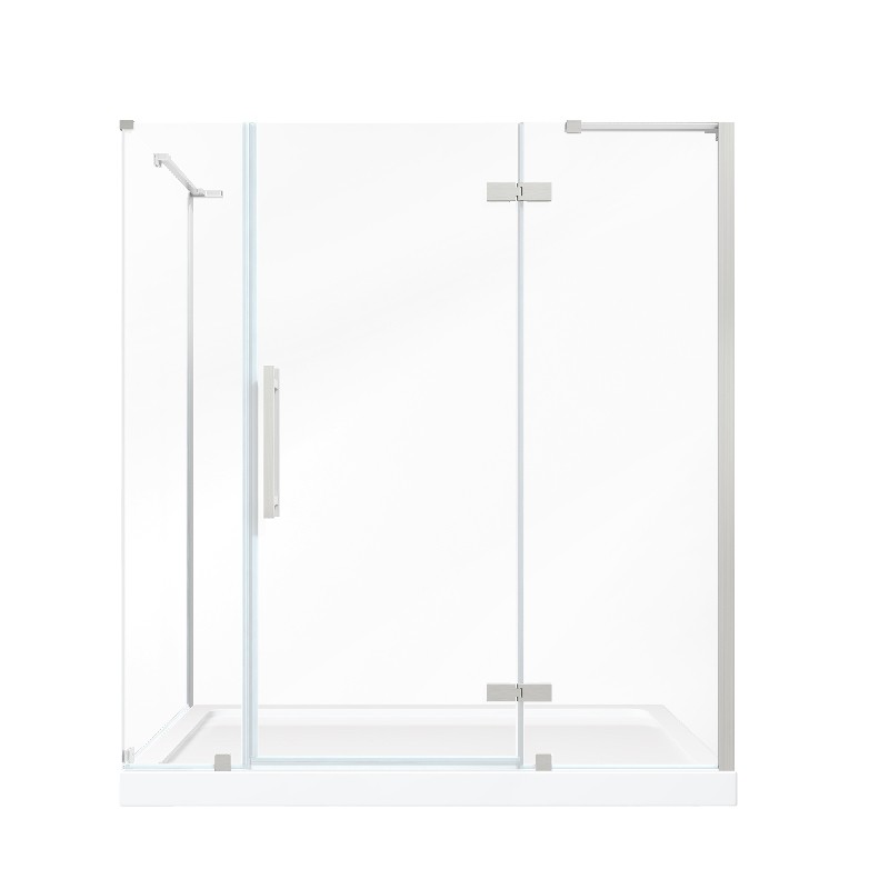 OVE DECORS TA2451A0 ENDLESS TAMPA 72 INCH CORNER FRAMELESS HINGE SHOWER DOOR WITH BASE