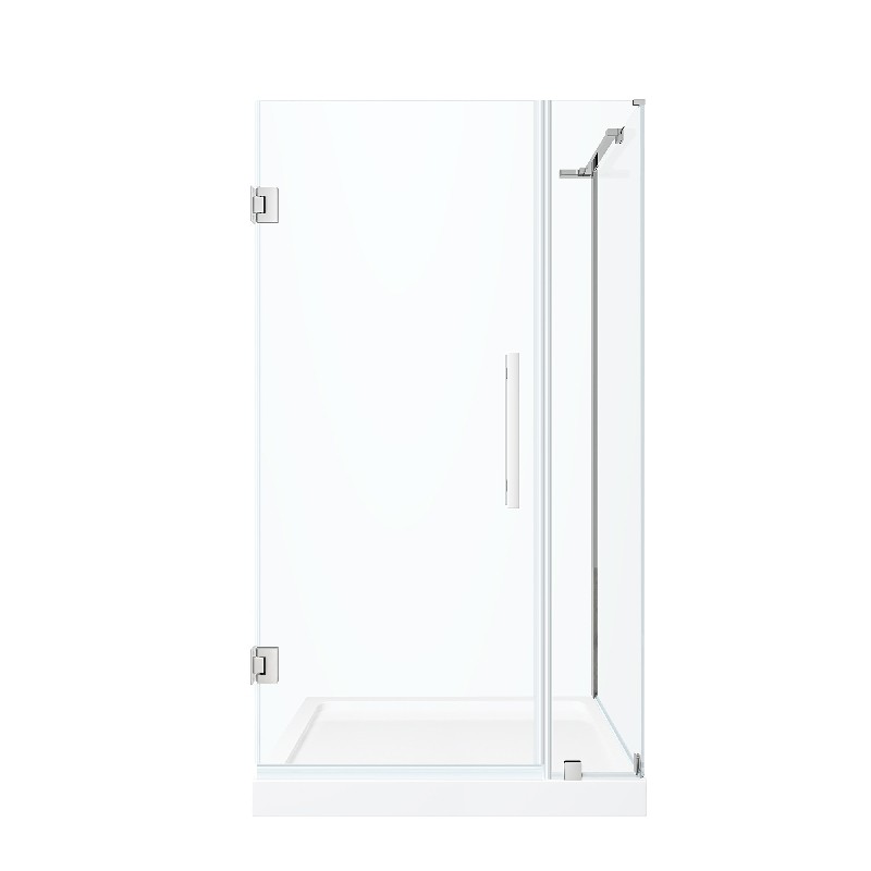 OVE DECORS TP0111E0 ENDLESS TAMPA-PRO 32 INCH CORNER FRAMELESS HINGE SHOWER DOOR WITH BASE
