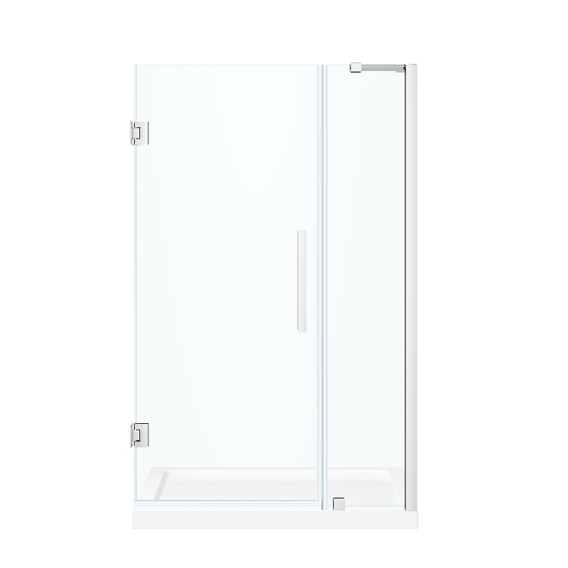 OVE DECORS TP0140C0 ENDLESS TAMPA-PRO 38 INCH ALCOVE FRAMELESS HINGE SHOWER DOOR WITH BASE