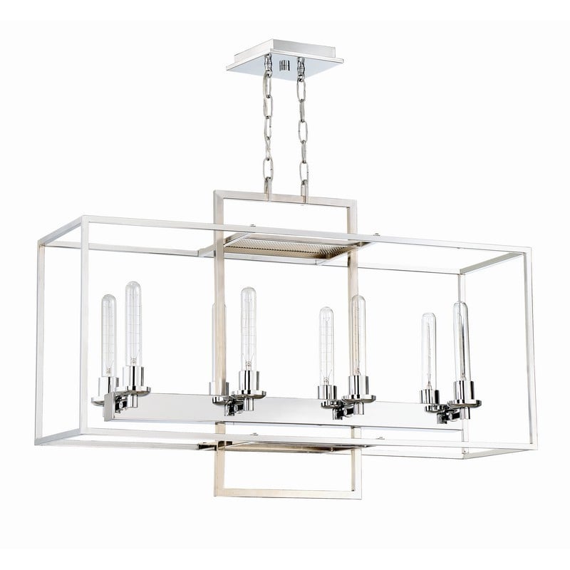 CRAFTMADE 41528 CUBIC 12 INCH 8 LIGHT CHANDELIER LIGHT