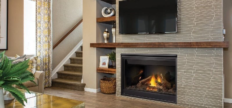 NAPOLEON B46NTR ASCENT 46 INCH BUILD-IN MILLIVOLT IGNITION DIRECT VENT GAS FIREPLACE - BLACK