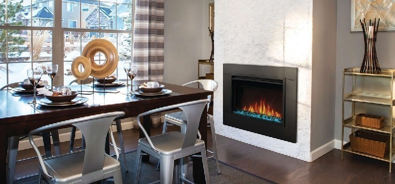 NAPOLEON NEFB30H CINEVIEW 30 INCH BUILT-IN ELECTRIC FIREPLACE INSERT - BLACK