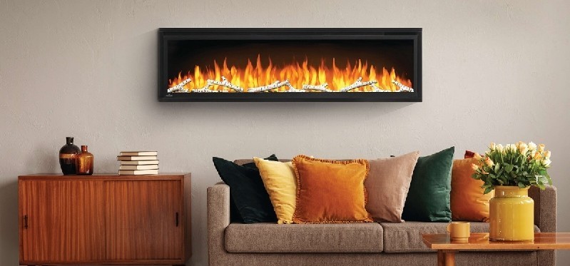 NAPOLEON NEFL60CFH ENTICE 59 3/4 INCH WALL MOUNT ELECTRIC FIREPLACE - BLACK