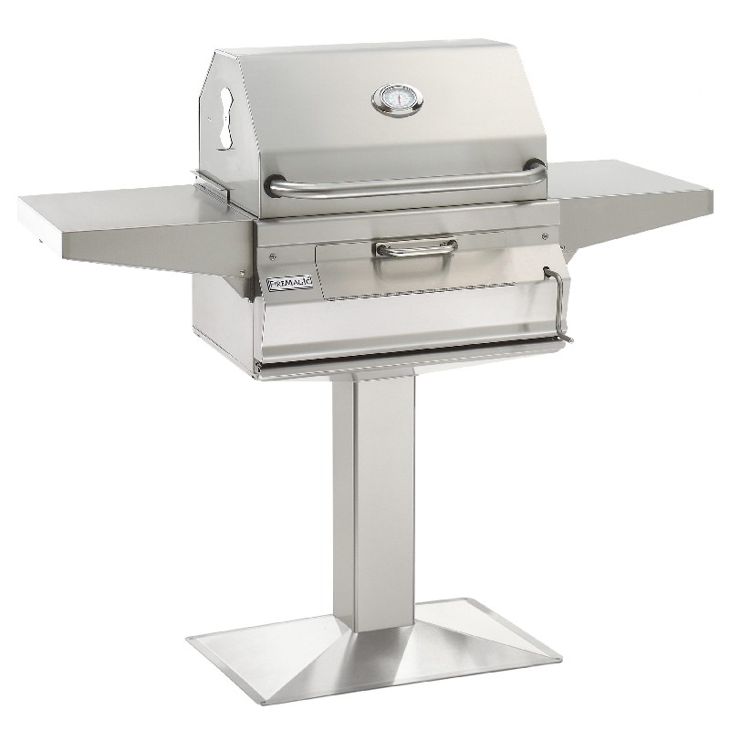 FIRE MAGIC GRILLS 22-SC01C-P6 LEGACY CHARCOAL PATIO POST MOUNT GRILL