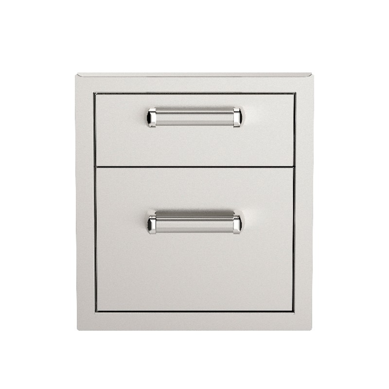 FIRE MAGIC GRILLS 53802SC FLUSH MOUNTED 14 1/2 INCH DOUBLE ACCESS DRAWER
