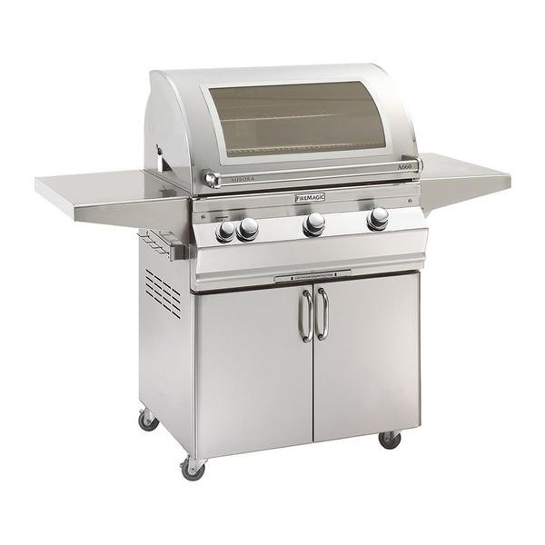 FIRE MAGIC GRILLS A660S-7EA-61-W AURORA A660S PORTABLE GAS GRILL WITH WINDOW AND ANALOG THERMOMETER
