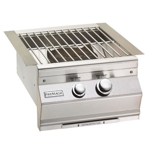 FIRE MAGIC GRILLS 19-7B0-0 AURORA 24 INCH BUILT-IN POWER BURNER WITH PORCELAIN CAST IRON GRID