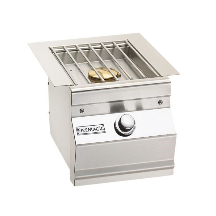 FIRE MAGIC GRILLS 327L-1 AURORA 11 1/2 INCH SINGLE SIDE BURNER WITH STAINLESS STEEL GRID