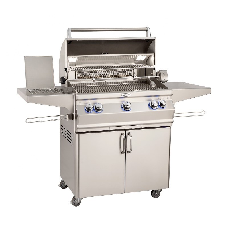 FIRE MAGIC GRILLS A540S-8A-62 AURORA 30 INCH PORTABLE GRILL WITH ANALOG THERMOMETER AND BACK BURNER
