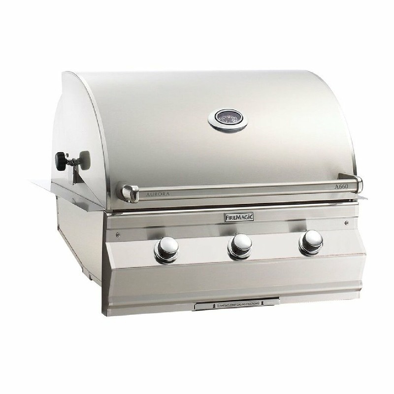 FIRE MAGIC GRILLS A660I-7A AURORA 31 1/4 INCH BUILT-IN GRILL WITH ANALOG THERMOMETER WITHOUT BACK BURNER