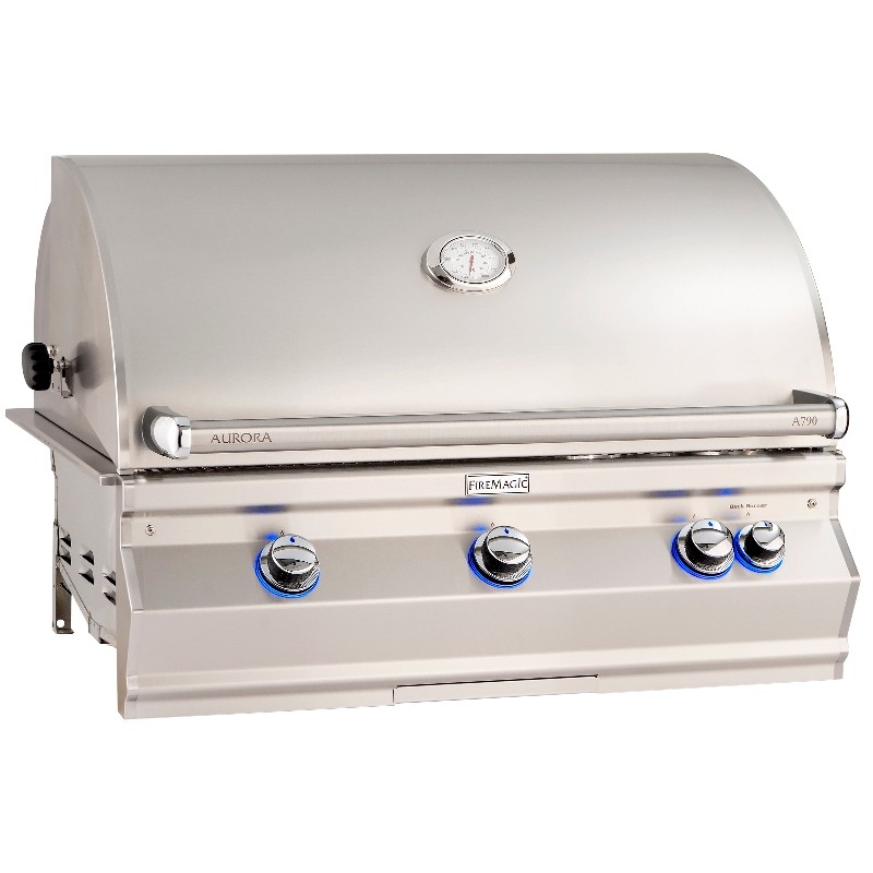 FIRE MAGIC GRILLS A790I-7A AURORA 37 3/4 INCH BUILT-IN GRILL WITH ANALOG THERMOMETER WITHOUT BACK BURNER