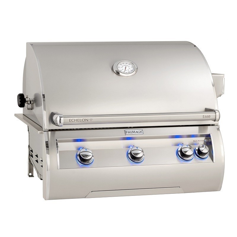 FIRE MAGIC GRILLS E660I-8A ECHELON DIAMOND 31 1/4 BUILT-IN GRILL WITH ANALOG THERMOMETER