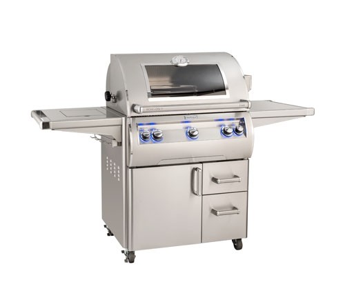 FIRE MAGIC GRILLS E660S-8A-62-W ECHELON DIAMOND 30 INCH FREE-STANDING GRILL WITH ANALOG THERMOMETER AND VIEW WINDOW