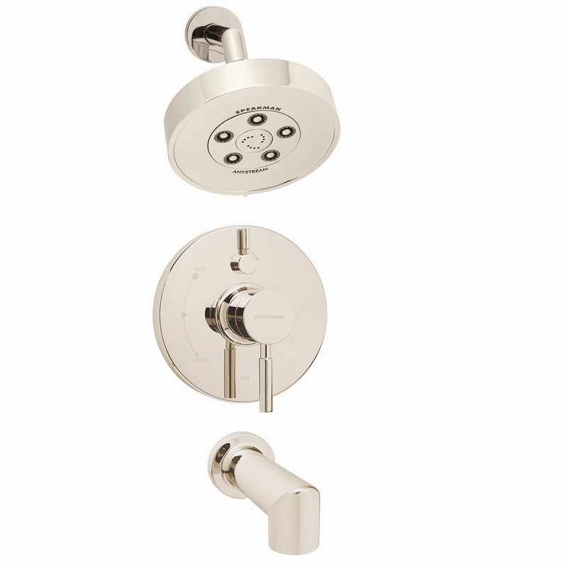 SPEAKMAN SM-1430-P-PN NEO SHOWER AND TUB COMBINATION WITH DIVERTER VALVE - NICKEL