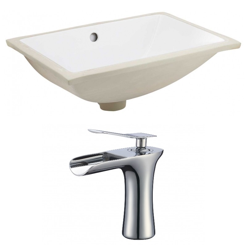 AMERICAN IMAGINATIONS AI-22733 20 3/4 INCH RECTANGLE UNDERMOUNT SINK SET - WHITE