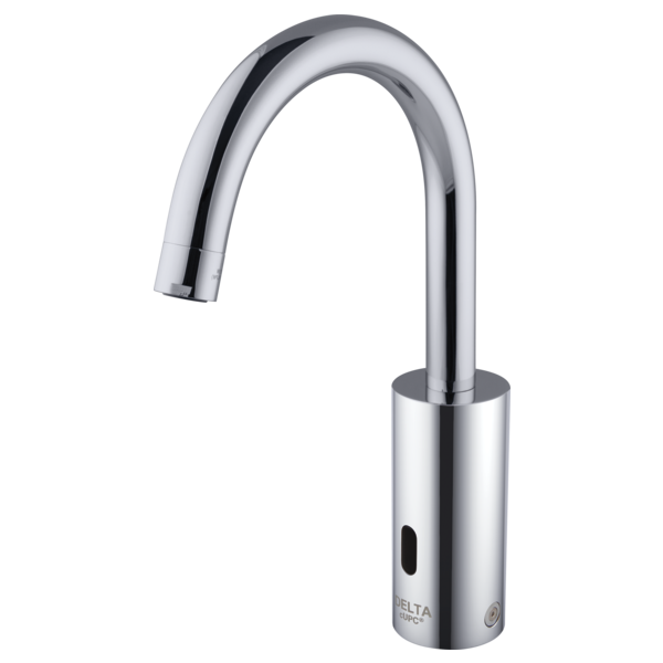 DELTA DEMD-212LF COMMERCIAL 11 3/8 INCH SINGLE HOLE DECK MOUNT 0.5 GPM BATHROOM FAUCET WITH ELECTRONIC SENSOR - CHROME