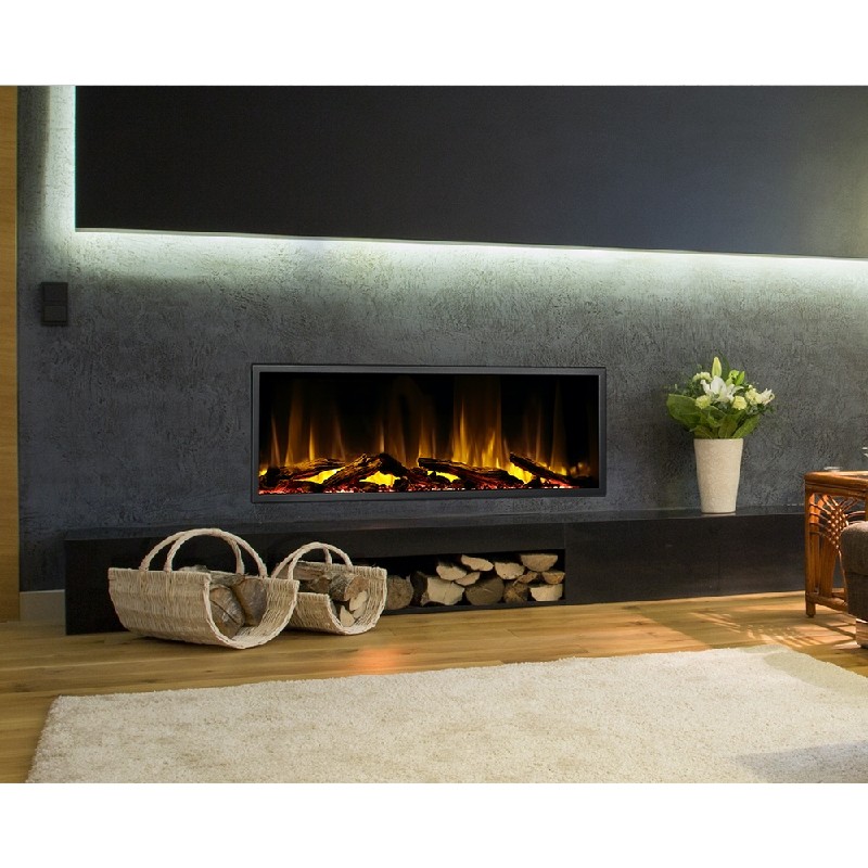 DYNASTY FIREPLACES DY-BEF45 HARMONY 44 1/2 INCH BUILT-IN LINEAR ELECTRIC FIREPLACE - BLACK