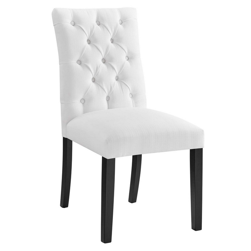 MODWAY EEI-2231 DUCHESS 18 1/2 INCH BUTTON TUFTED FABRIC DINING CHAIR