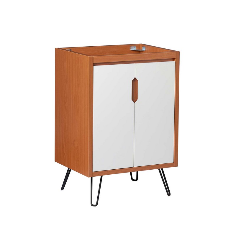 MODWAY EEI-5548-CHE-WHI ENERGIZE 23 INCH FREE-STANDING BATHROOM VANITY CABINET ONLY - CHERRY WHITE