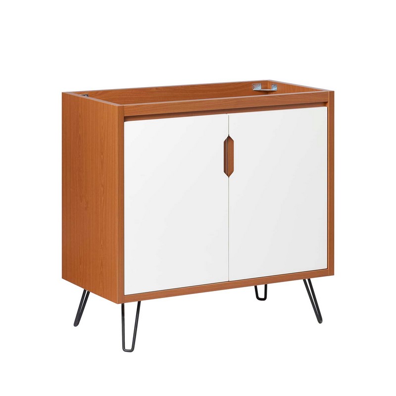 MODWAY EEI-5549-CHE-WHI ENERGIZE 35 INCH FREE-STANDING BATHROOM VANITY CABINET ONLY - CHERRY WHITE