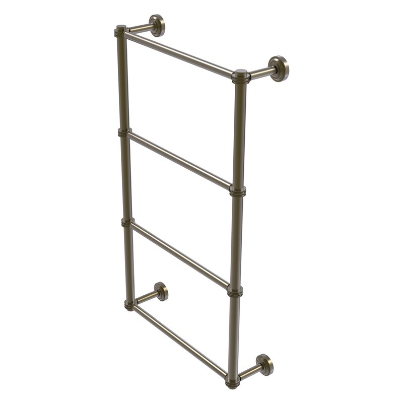 ALLIED BRASS DT-28D-24 DOTTINGHAM 26 1/4 INCH 4 TIER LADDER TOWEL BAR WITH DOTTED DETAIL