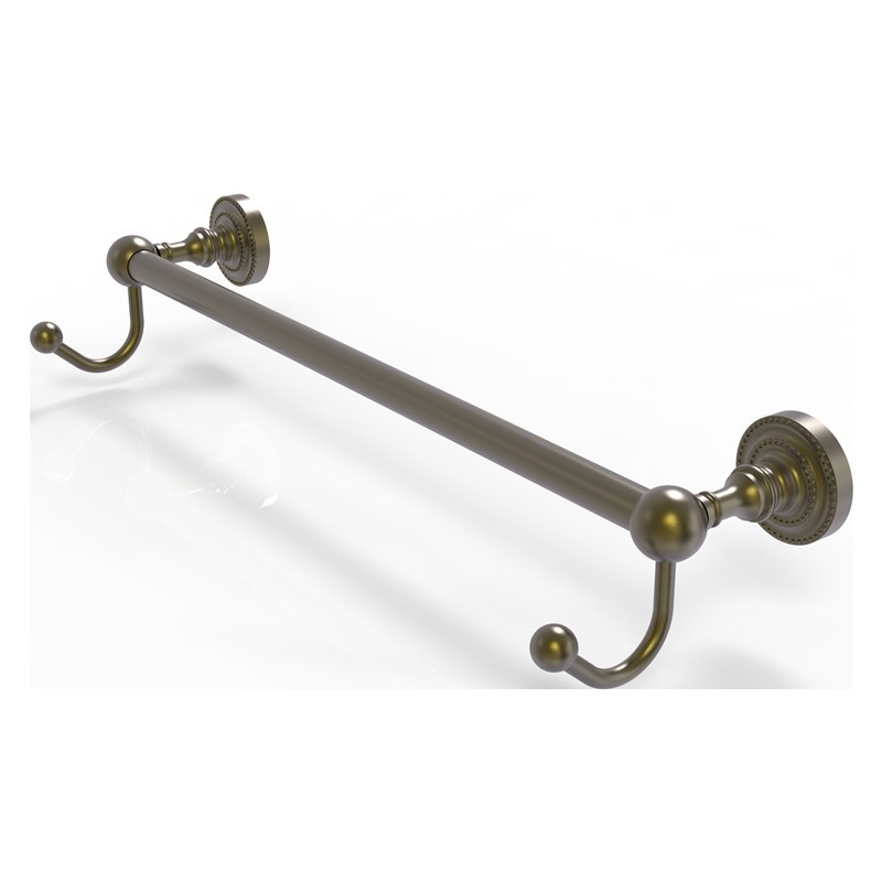 ALLIED BRASS DT-41-18-HK DOTTINGHAM 20 1/4 INCH TOWEL BAR WITH INTEGRATED HOOKS
