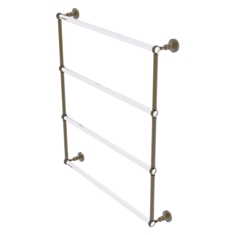 ALLIED BRASS PG-28T-30 PACIFIC GROVE 32 1/4 INCH 4 TIER LADDER TOWEL BAR WITH TWISTED ACCENTS
