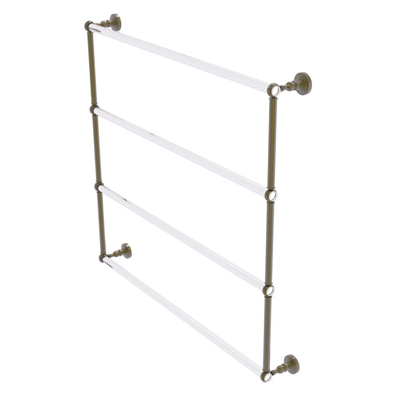 ALLIED BRASS PG-28T-36 PACIFIC GROVE 38 1/4 INCH 4 TIER LADDER TOWEL BAR WITH TWISTED ACCENTS