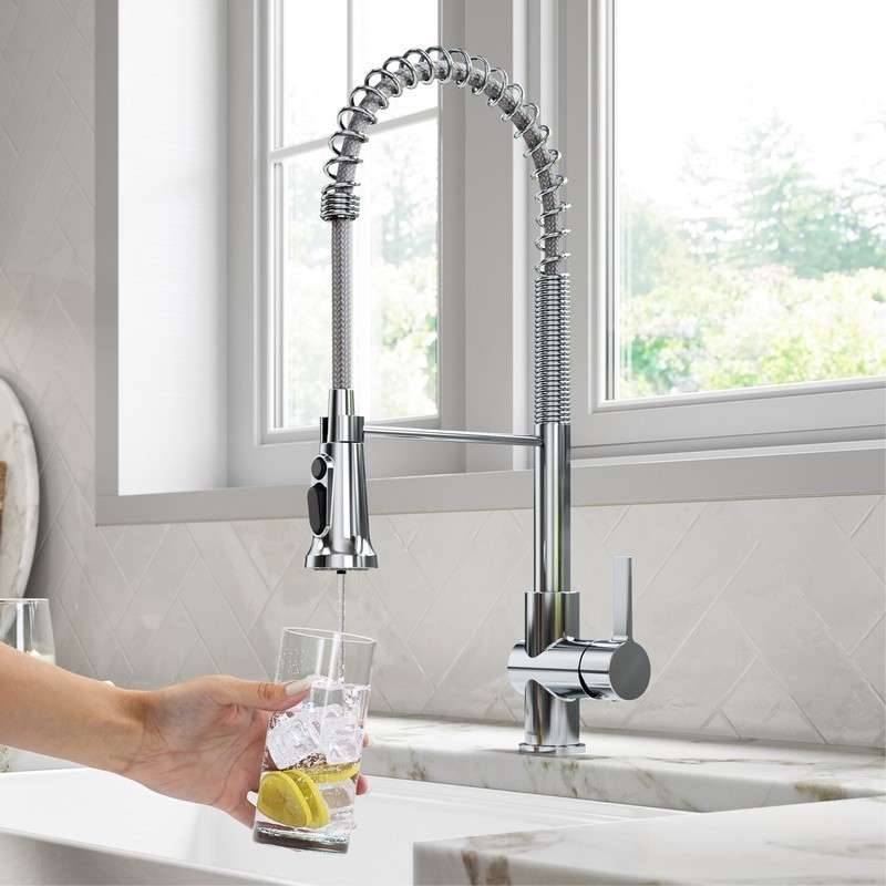 KRAUS KFF-1691 BRITT 2-IN-1 COMMERCIAL STYLE PULL-DOWN SINGLE HANDLE WATER FILTER KITCHEN FAUCET FOR REVERSE OSMOSIS OR WATER FILTRATION SYSTEM