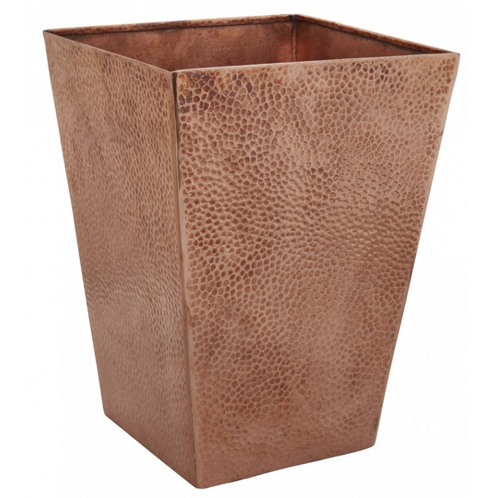 THOMPSON TRADERS AHRG2 10 INCH HANDCRAFTED COPPER BATHROOM WASTE BASKET IN COPPER