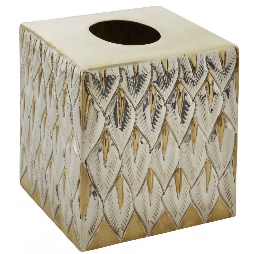 THOMPSON TRADERS AP2 PAVONE 5 1/4 INCH HANDCRAFTED BATHROOM TISSUE HOLDER IN BRASS AND NICKEL