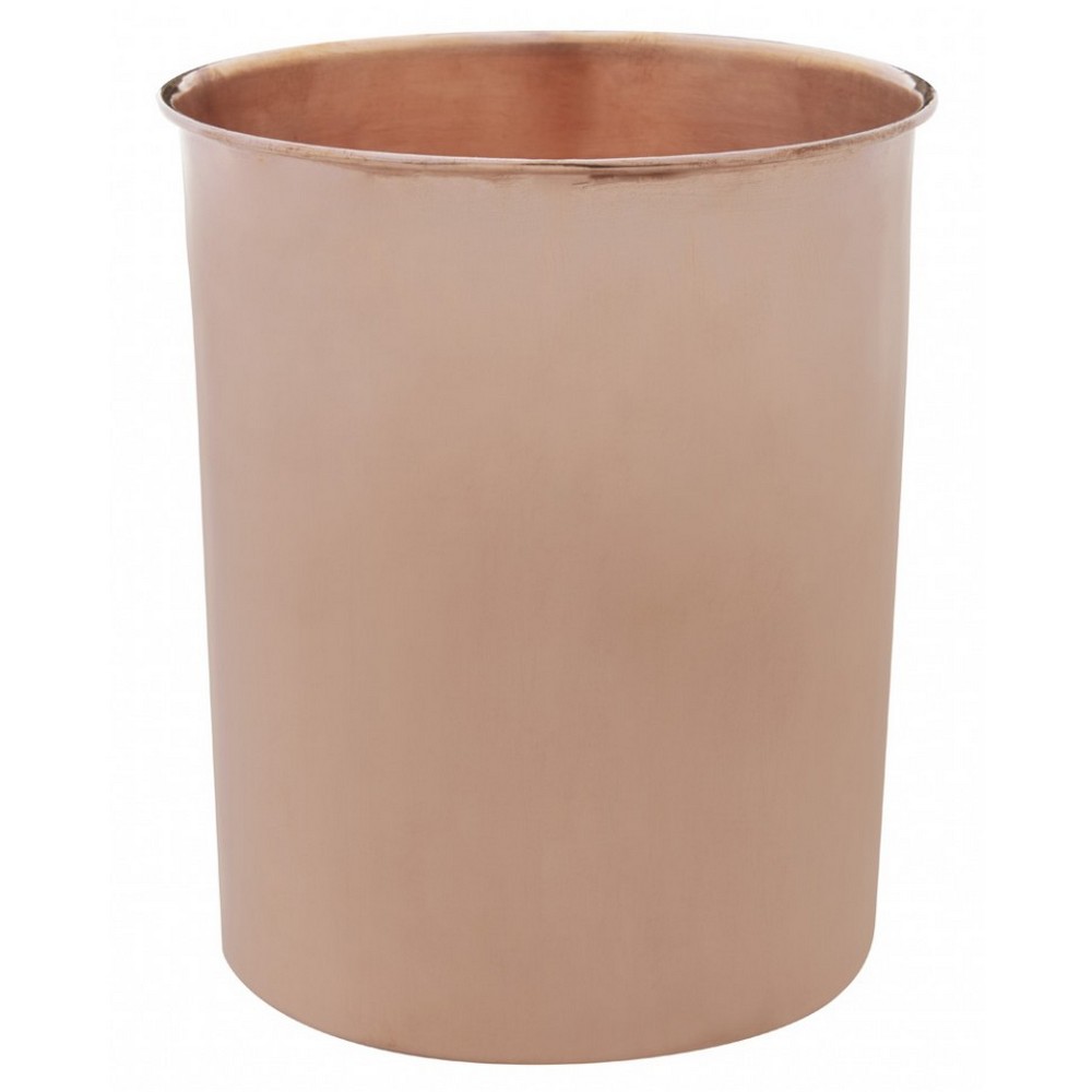 THOMPSON TRADERS ASRG3 8 INCH HANDCRAFTED BATHROOM WASTE BASKET IN ROSE GOLD
