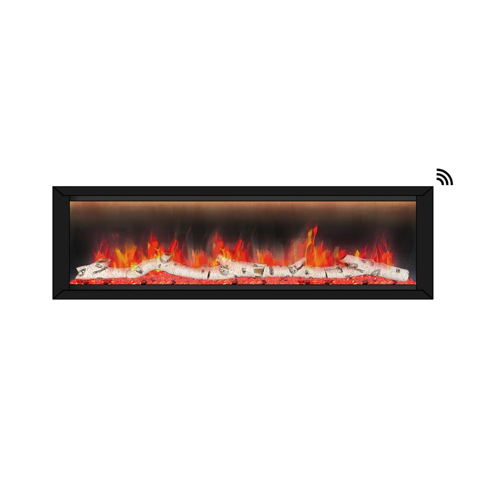 DYNASTY FIREPLACES DY-BFM58 ALLEGRO 58 1/2 INCH SMART LINEAR ELECTRIC FIREPLACE