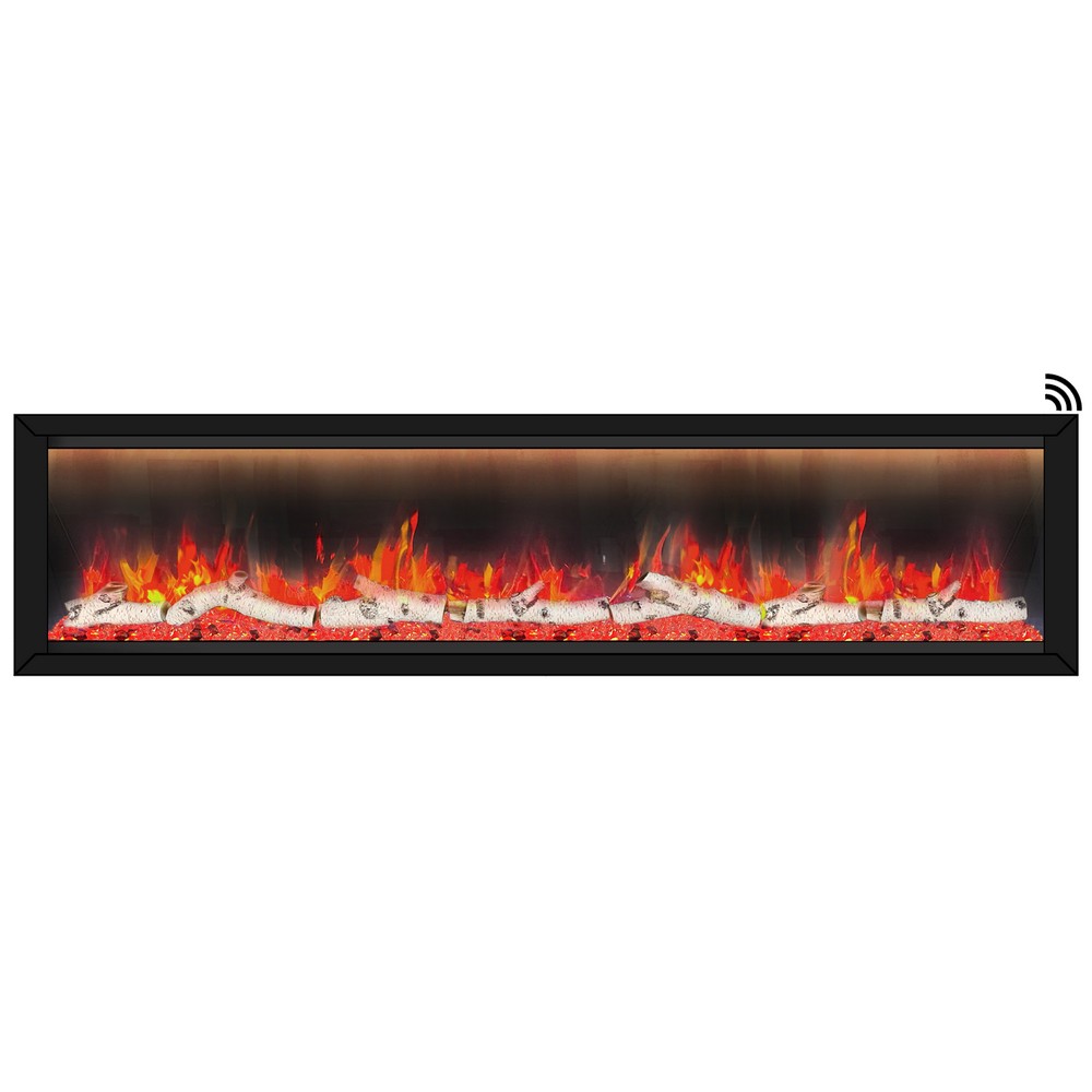 DYNASTY FIREPLACES DY-BFM82 ALLEGRO 82 1/2 INCH SMART LINEAR ELECTRIC FIREPLACE