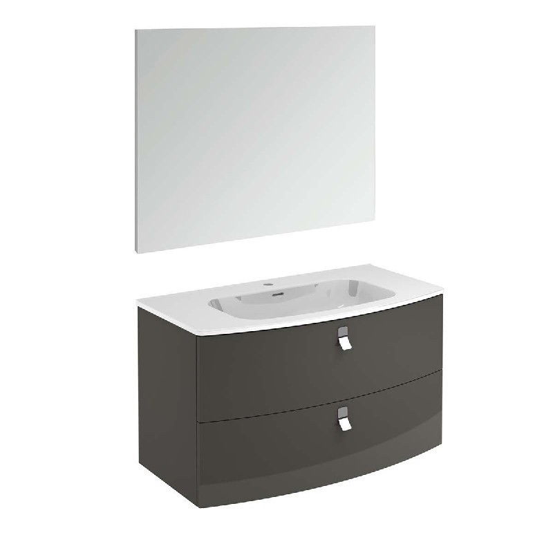 WS BATH COLLECTIONS RONDO 100 PACK 1 39 INCH WALL MOUNT OR FREESTANDING BATHROOM VANITY WITH MIRROR