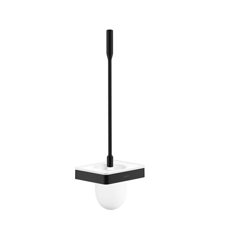 HANSGROHE 42835 AXOR UNIVERSAL 5 7/8 INCH WALL-MOUNTED TOILET BRUSH WITH HOLDER - MATTE BLACK
