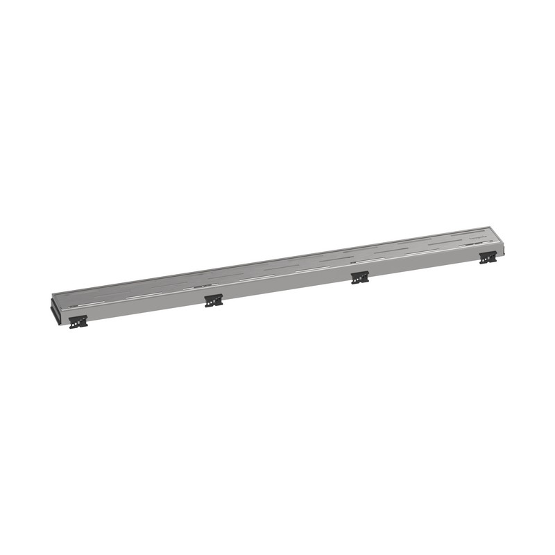 HANSGROHE 56120801 RAIN DRAIN MATCH 21 7/8 INCH SINK DRAIN WITH HEIGHT ADJUSTABLE FRAME - BRUSHED STAINLESS STEEL