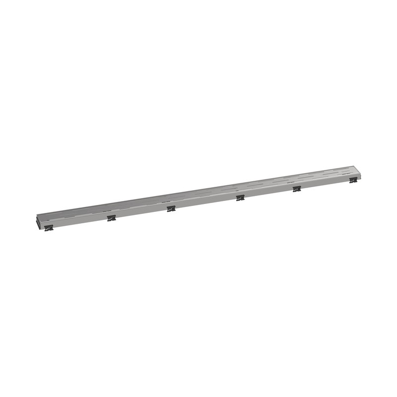 HANSGROHE 56126801 RAIN DRAIN MATCH 45 1/2 INCH SINK DRAIN WITH HEIGHT ADJUSTABLE FRAME - BRUSHED STAINLESS STEEL