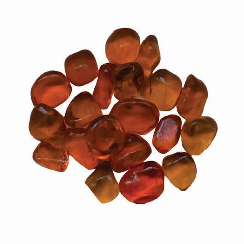 AMANTII AMSF-GLASS-10 SMALL BEAD FIRE GLASS FOR GAS AND ELECTRIC FIREPLACES - ORANGE